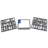 KIT PLAQUE IMMATRICULATION PAVESE SCOOT-CYCLO (KIT 1 PLAQUE PREPERCEE AVEC 36 CARACTERES)