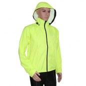 COUPE VENT ADULTE CHIBA JAUNE FLUO AVEC CAPUCHE ET HOUSSE TRANSPORT M -QUALITE ALLEMANDE-